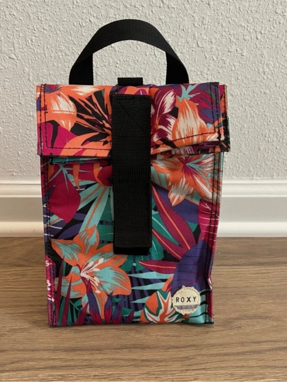 ROXY Girls Tropical Floral Surf Insulated Lunch Tote Bag Box - HTF 2015 Design